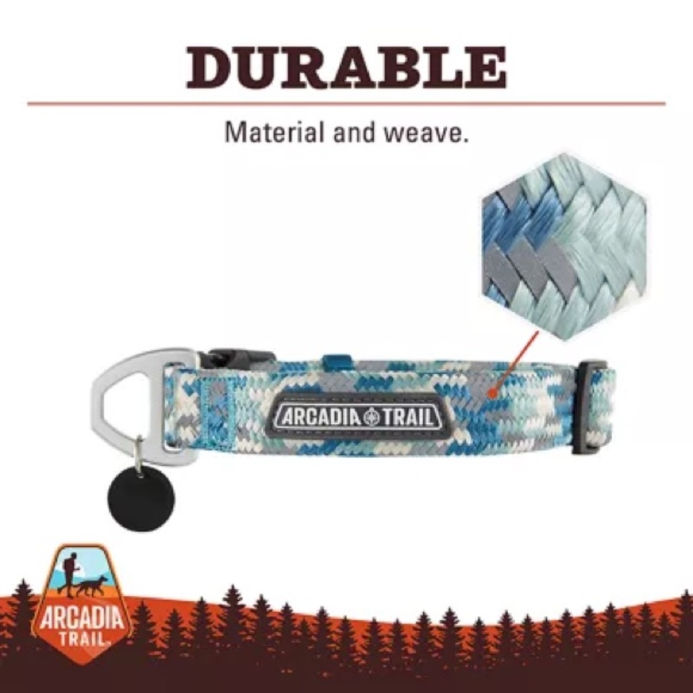 NWOT  Arcadia Trail™ Rope Reflective Dog Collar size L